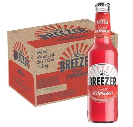 Bacardi Breezer Strawberry 27,5cl flaske
